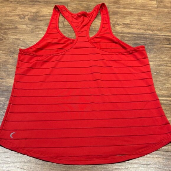 ZYIA Vibrant Red and mesh Havana Striped Tank Top - Picture 6 of 7